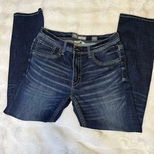 BKE Dark Blue Men's Straight Jeans